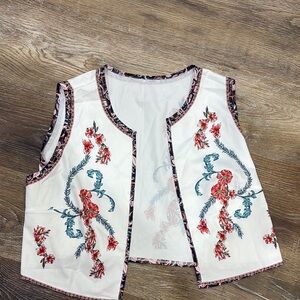 Floral Embroidered Women's Top